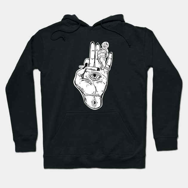 Stoned hand weed illustration Hoodie by Elsieartwork